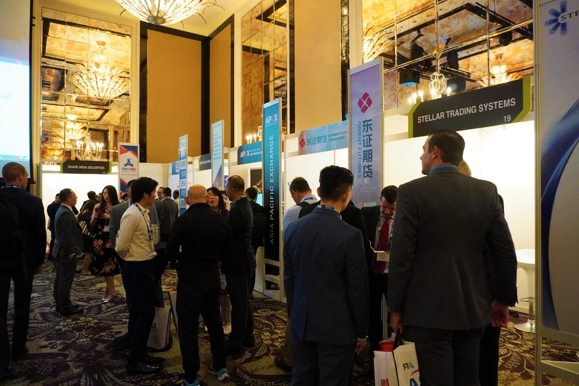 Crowds visiting exhibition booths at FIA Asia 2022 event
