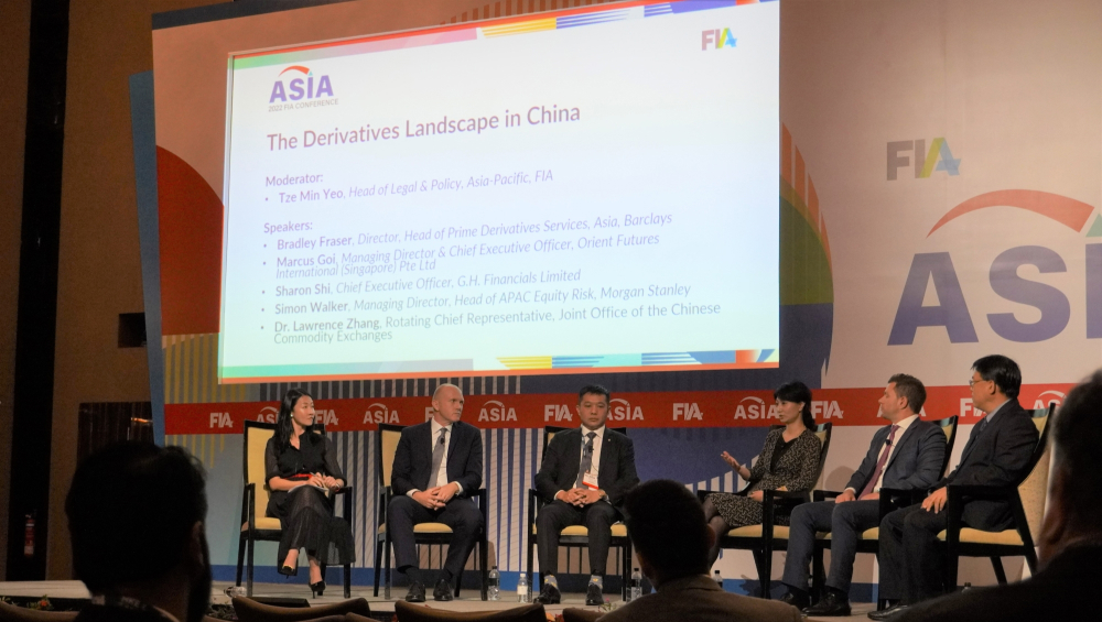 Orient Futures Singapore CEO speaking as a panelist at FIA Asia 2022