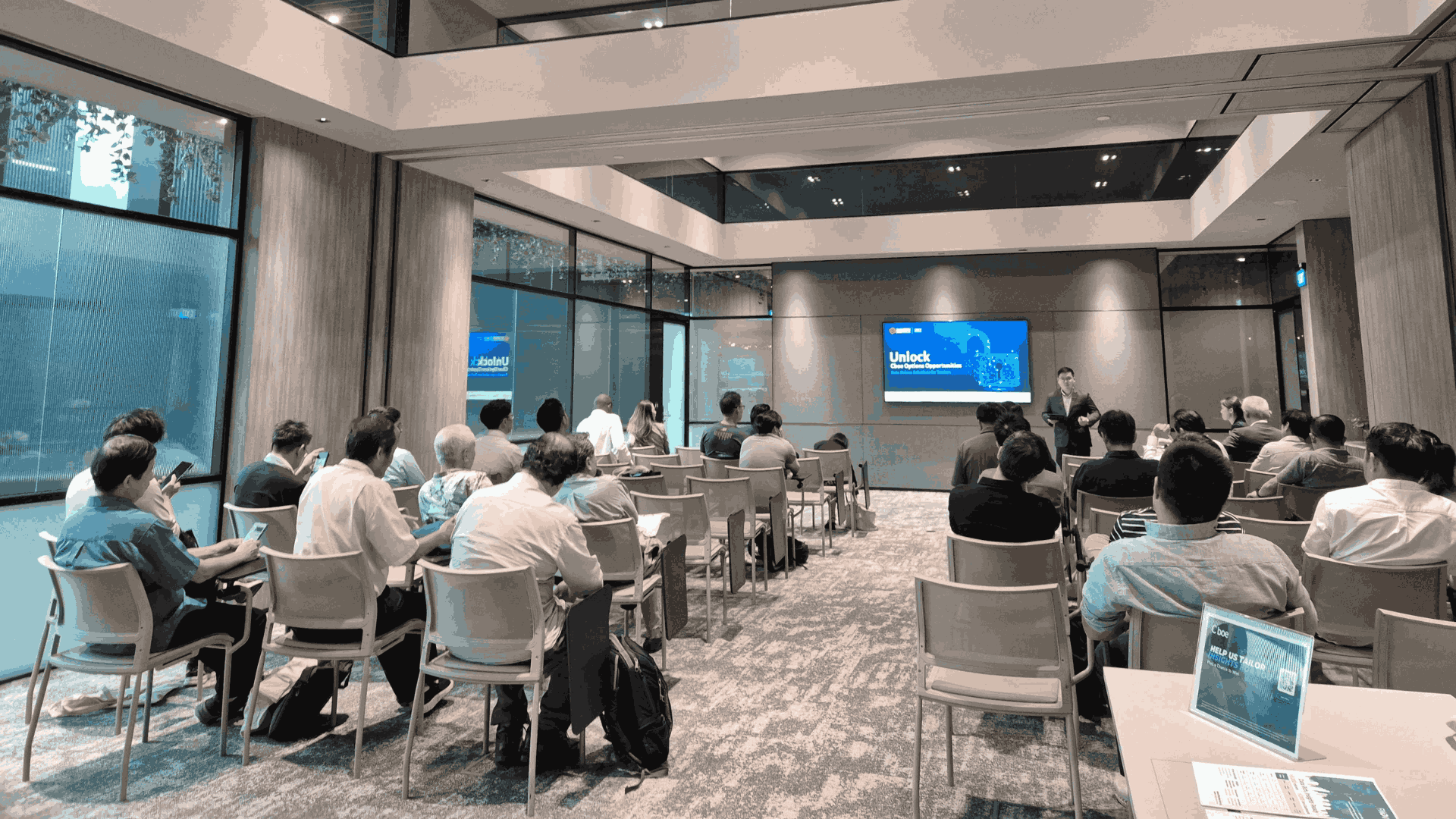Participants attending an options events hosted by Orient Futures Singapore