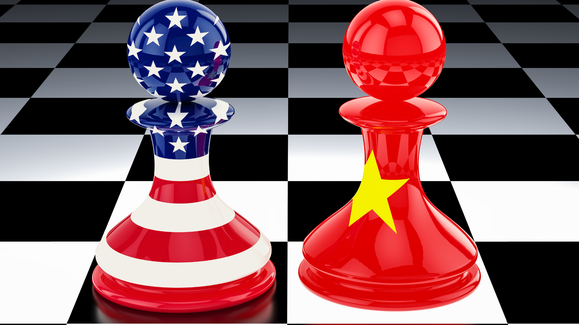 China and USA Chess Pieces